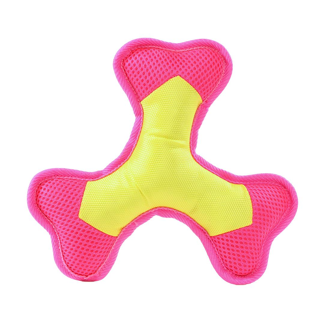 M170051 Gelb/pink - Hundespielzeug Flying Triple - mbw